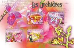 CENTRAFRIQUE Orchidées, Orchidée. Yvert N° 2004/07 ** MNH - Orchidées