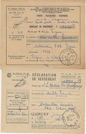 2 DECLARATIONS DE VERSEMENT OBLITEREES CAD FIGEAC ET CAHORS -LOT - 1959 - Documents Of Postal Services