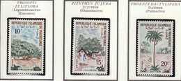 MAURITANIE - Arbres, Proposis, Jujubier, Dattier, Peltophorum, Baobab - Y&T N° 227-231 - 1967 - MNH - Mauritanie (1960-...)