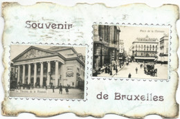 Souvenir De BRUXELLES - Multi-vues - Oblitération De 1908 - Panoramische Zichten, Meerdere Zichten