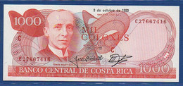 COSTA RICA - P.259a2 –  1000 Colones 03.10.1990 UNC Serie C27667416 - Costa Rica