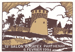 CP PARTHENAY 79 - 13 EME BOGATEX SALON TOUTES COLLECTIONS - 1994 - ILLUSTRATION ATELIERS COLLEGE MANDES-FRANCE - Bourses & Salons De Collections