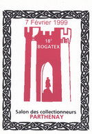 CP PARTHENAY 79 - 18EME  SALON DES COLLECTIONNEURS - 1999 - ILLUSTRATION ATELIERS COLLEGE MANDES-FRANCE - Bourses & Salons De Collections