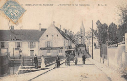 Brie Comte Robert            77             L'Abreuvoir Et Rue Gambetta . Entreprise De Menuiserie           (voir Scan) - Brie Comte Robert