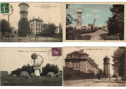 WATERTOWERS CHATEAU D'EAU FRANCE 23 Vintage Postcards (L4019) - Torres De Agua