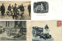 DOG CARTS BELGIUM With BETTER 51 Vintage Postcards Pre-1940 (L4315) - Collezioni E Lotti