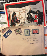 Lettre De Jerusalem Jordanie De 1954 Pour Paris - Avec Correspondance De Stan Flache Directeur Service Santé UNRWA - Jordanien