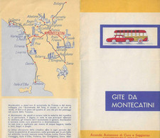 GITE DA MONTECATINI CON CARTA DELLA TOSCANA 1960 - Cartes Routières