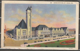 Carte Postale. États-Unis. Missouri. Union Station, Saint Louis Mo. État Moyen. - St Louis – Missouri