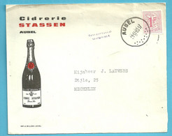 859 Op Brief / IMPRIME "Cidreie STASSEN AUBEL",stempel AUBEL - 1951-1975 Heraldieke Leeuw