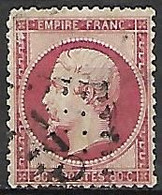 FRANCE    -   1862 .   Y&T N° 24a Oblitéré. - 1862 Napoleon III