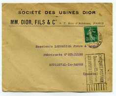 Enveloppe Publicitaire SOCIETE DES USINES DIOR - MM DIOR Fils Et Compagies / PARIS  / 1921 - 1877-1920: Période Semi Moderne