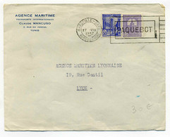 MARSEILLE GARE PAQUEBOT /  Dept Bouches Du Rhone / 1937 / Agence Maritime TUNIS - 1921-1960: Période Moderne