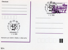 Occasional Postmark Prague 1 - 45 Years Of The Newspaper Mladá Fronta Newspapers Published In Czechoslovakia Journalism - Autres & Non Classés
