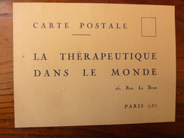 La Thérapeutique Dans Le Monde 26, Rue Le Brun PARIS - Santé