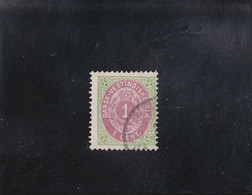 CHIFFRES 1C  VERT ET LILAS ROSE OBLITéRé N° 5 YVERT ET TELLIER 1873-79 - Danemark (Antilles)