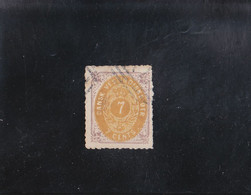 CHIFFRES 7C LILAS ET JAUNE OBLITéRé N° 9 YVERT ET TELLIER 1873-79 - Danemark (Antilles)