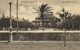 Cape Verde, SÃO VICENTE, Estação Telegrafica, Telegraph Station (1910s) Postcard - Cap Verde