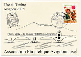 Carte Locale - Fête Du Timbre AVIGNON 2002 - Boule Et Bill - 16.03.2002 - Storia Postale