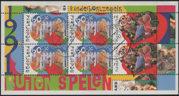 Netherlands 1991 Used Sc B661b Doll, Robot, Playing Hide And Seek Sheet Of 6 - Oblitérés