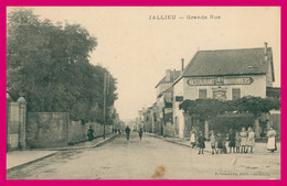 * JALLIEU - Grande Rue - Restaurant Café Des Marronniers - Animée - Edit. VIALATTE - 1915 - Jallieu