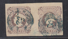 1853 - D. Maria II - Pair Of 100 Reis - CE 4 - Gebruikt