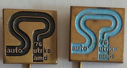 AUTO CAR Race, RALLY, RELI, AUTO UTRKE 1976 AMD, YUGOSLAVIA 2 Pieces PIN A13/9 - Rallye