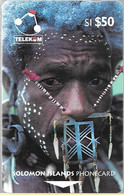 CARTE-MAGNETIQUE-ILES SALOMON-50$-HOMME De SANTA CRUZ-Temou -TBE - Solomon Islands