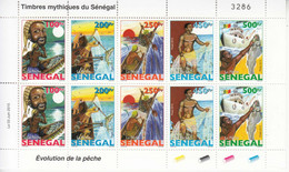 2015 Senegal Evolution De La Peche Artisanal Fishing Fish  Miniature Sheet Of 10 MNH - Sénégal (1960-...)