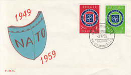 BELGIUM FDC 1147-1148,Nato - OTAN