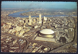 United States USA 1976 / New Orleans, Louisiana, Crescent City, Mississippi River, Greater New Orleans Bridge, Stadium - New Orleans