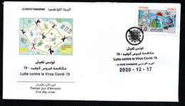 2020- Tunisie - Tunisia- La Lutte Contre Le Virus COVID - 19 "La Tunisie Toujours Debout…"- FDC - Pharmacy
