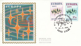 FDC BELGIUM 1678-1679 - 1972