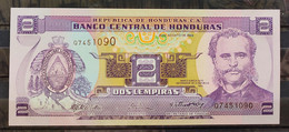 Banknote Honduras 2 Lempiras 1090 FE - Honduras