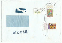 VERY NICE BIG ENVELOPPE FROM GERMISTON SOUTH AFRICA AIRMAIL TO ITALY 2002 ANIMAL BIRDS BUTTERFLY R1 R2 R7 - Briefe U. Dokumente