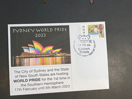 (2 Oø 39) Sydney World Pride 2023 - Harbour Bridge In Rainbow Colours (Australia Cow's Stamp) - Brieven En Documenten