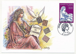 FRANCE - Carte Fédérale - Journée Du Timbre 1997 - 3,00 MOUCHON Droits De L'Homme - 15/3/1997 AVIGNON - Lettres & Documents