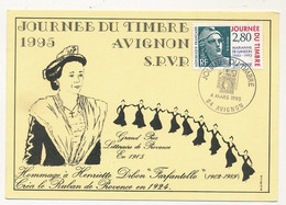 FRANCE - Carte Locale - Journée Du Timbre 1995 - 2,80 Type Gandon - AVIGNON (Vaucluse) - Lettres & Documents