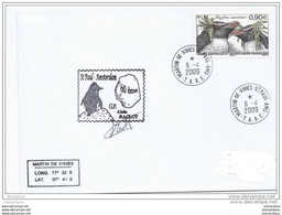 31-79 - Enveloppe De St Paul Amsterdam - Docteur 60ème Mission 2009 - Faune Antarctique