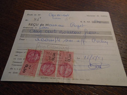 15/05/1961-  JURA ( Lons LE SAUNIER ) Document NOTARIAL Avec 3 TP/FISCAUX (Nouveau/Francs)N° 331 ++4 Photos - Timbres