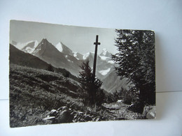 CROIX SUR LE CHEMIN DE ST LUC A CHANDOLIN SUISSE VS VALAIS BASSO GABELHORN CERVIN CPSM FORMAT CPA 1967 - Chandolin