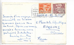 LUZERN Suisse Flamme Internationale Musik Festwochen 9/31 Août CAD 9/8/1952 Cpa Hôtel Pilatus Kum ...G - Postage Meters