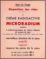 Microradium Crème Radioactive Publicité - Advertising (Photo) - Oggetti