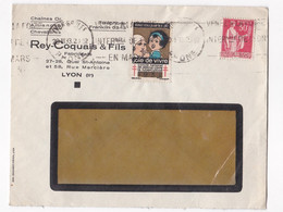 Enveloppe 1933 , Rey-Coquais & Fils Fabriquant à Lyon - Lettres & Documents