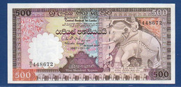 SRI LANKA - P.100a – 500 Rupees 1987 UNC, Serie B/4 448672 - Sri Lanka