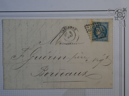 BO9 FRANCE  BELLE    LETTRE  6 MAI  1871 TOULOUSE A  BORDEAUX + EMISSION BORDEAUX N°45++ AFFRANCH. INTERESSANT++ - 1870 Bordeaux Printing