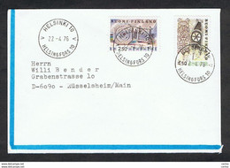 FINLAND: 1976 COVERT WITH 745/46 - TO GERMANY - Storia Postale