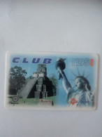 GUATEMALA PREPAID SPRINT CLUB 195 PYRAMIDE MAYA STATUE LIBERTE LIBERTY SUPERBE RARE - Guatemala