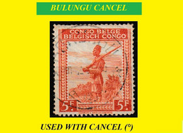 BULUNGU BELGIAN CONGO / CONGO BELGE CANCEL STUDY [1] WITH COB 263 NICE CENTRAL CANCEL R-A-R-E - Plaatfouten En Curiosa