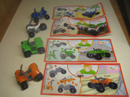 2011 Ferrero - Kinder Surprise - DC061, DC062, DC063 & DC064 - Sprinty - Quads - Complete Set + 4 BPZ's - Monoblocchi